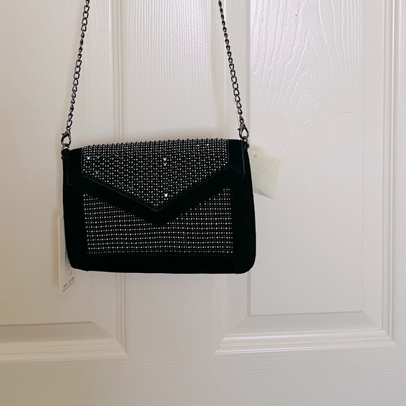 Evening clutch Nwot Starlet Hollywood black + silver chain bag + clutch